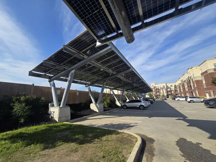 Solar carport canopy